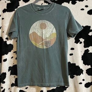 Graphic Tee with Mountain Design